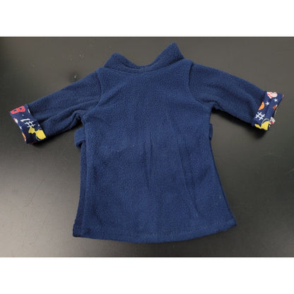 Doll Nightwear Blue Sports Bathrobe fits American Girl & 18" Dolls Bath Pajamas