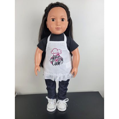 Doll Clothes Outfit Apron Kitchen Chef Kiss the Cook Gift fits 18" American Girl