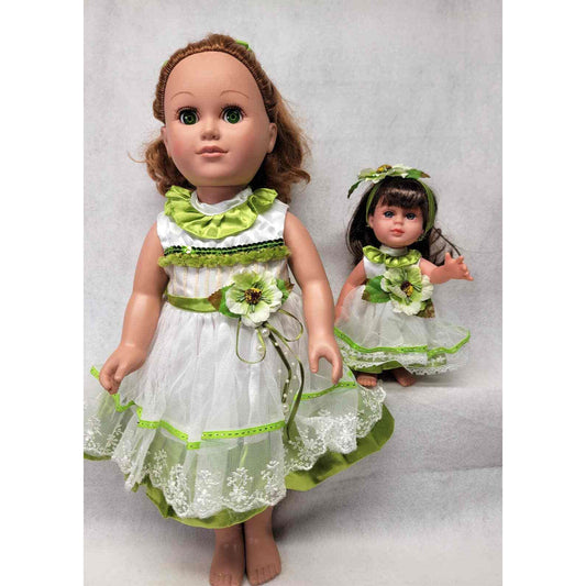 Doll Outfit Green Fancy Me & My Mini Doll Matching Fits American Girl 18" Dolls2