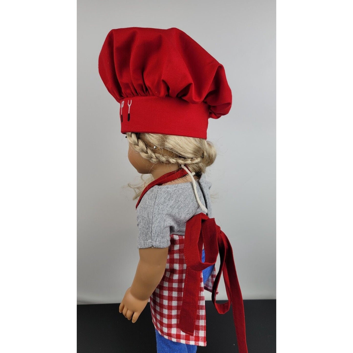 Doll Clothes Barbecue Apron Set and Chef Hat fits 18" American Girl Dolls Picnic