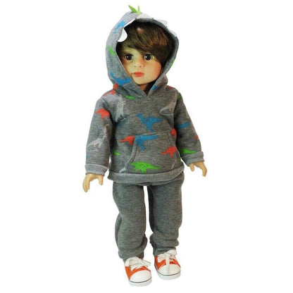 Doll Outfit Sweatpants Dinosaur Hoodie Sweatshirt fits American Girl 18in Dolls